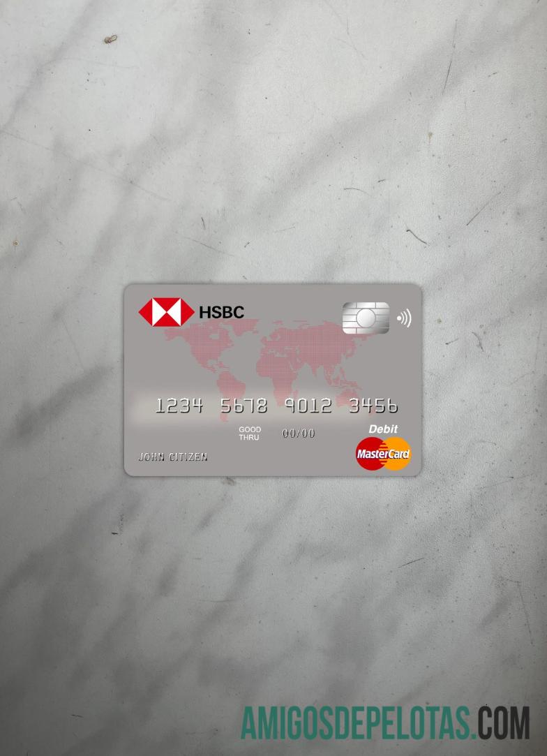 Frente Photolook do cartão Master do banco HSBC da Austrália exemplo